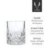 Viski Admiral Crystal Whiskey Tumbler Set of 2 - Premium Crystal Clear Liquor Drinking Glass, Classic Lowball Cocktail Glasses Gift Set, 9 Oz