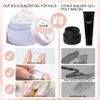 NAILGIL Solid Builder Gel For Nails,3D Gel Nail Art Sculpture Non-Sticky Hand Clear Extension Gel Sock Off UV LED with 3D Silicone Mold Salon DIY at Home-15g/0.53oz