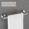 USHOWER Polished Chrome Hand Towel Bar, 9-Inch Towel Racks for Bathroom Wall-Mounted, SUS304 Stainless Steel Towel Rod (Total Length 12-Inch)