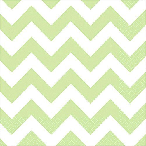 Amscan Perfect Disposable Chevron Print Beverage Childrens Party Napkins (Pack 16
