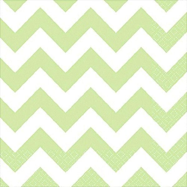 Amscan Perfect Disposable Chevron Print Beverage Childrens Party Napkins (Pack 16