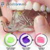 Assorted Retainer Case Box of 12 Individually Sealed, Dental Storage Container for Aligners, Mouth Guards - Yellow, White, Pink, Green, Purple, Blue