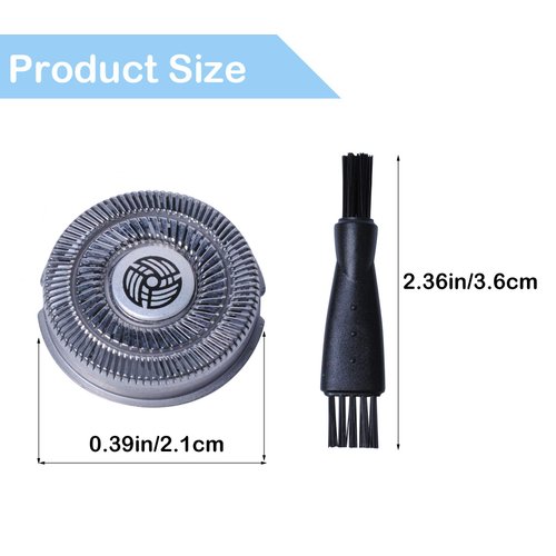 SW-S7105 Replacement Shaver Head Blades Compatible with SW-S7105 Waterproof Electric Razor Wet & Dry Rotary Shavers With Clean Brush