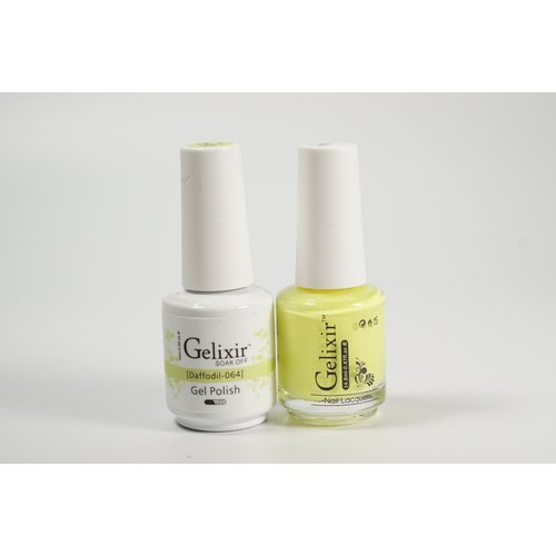 Gelixir Duo Matching Gel and Nail Polish, Made in USA. (064-Daffodil)
