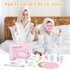Ehome Wooden Beauty Salon Play Set Wooden Makeup Toy Set for Toddler Pretend Play Skin Care Learning Toys, Play Wood Spa Set with Face Mask Christmas Birthday Gifts for 3-8 Years Old