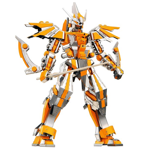 Piececool 3D Puzzles for Adults Metal Mecha Figure Model Kits-Crescent Blade Armor, Brain Teaser Puzzles for Teens DIY STEM Toys, Great Birthday Gifts, 285 Pcs