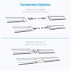 Lightkiwi X8402 Dimmable LED Under Cabinet Lighting 4 Panel Kit, 12 Inches Each, Cool White (6000K), 12 Watt, 24VDC, Dimmer Switch & All Accessories Included, Low Profile, Aluminum Body, UL Listed