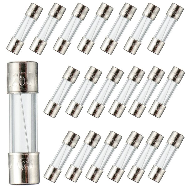 BOJACK 5x20mm 15A 15amp 250V 0.2x0.78 Inch F15AL250V Fast-Blow Glass Fuses(Pack of 20 Pcs)
