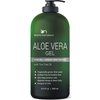 Aloe vera Gel - from 100% Pure Organic Aloe Infused with Manuka Honey, Stem Cell, Tea Tree Oil - Natural Raw Moisturizer for Face, Body, Hair. Perfect for Sunburn, Acne, Razor Bumps 16.9 fl oz