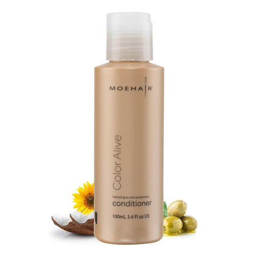 MOEHAIR Travel Color Alive Conditioner | Color Safe Conditioner | Hydrates and Adds Moisture | Prevents Color Fading | Maintains Color Vibrancy |Travel size | 3.4 Fl Oz