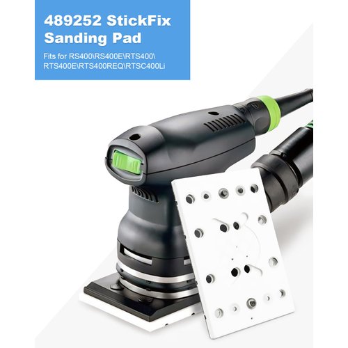 489252 RTS 400 Replacement Pad 80mm X 130mm Soft 12 Holes Fits for RTS 400 RS 400 RTSC 400 Random Orbit Sanders