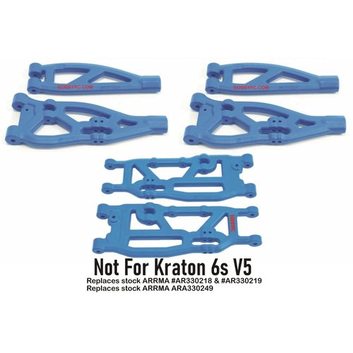 RPM Suspension Arms Set Front Rear BLUE For Arrma Outcast Kraton Talion 6s Durango DEX8T
