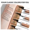 Yulinlon Q707 4 Tipped Precise Brow Pen – Long-Lasting Waterproof Eyebrow Pencil for Natural, Defined Brows – Easy to Use, Suitable for All Skill Levels (Dark Coffee)