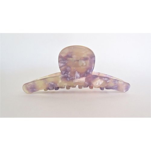 Generic Lavender pink and mixed color marbled design hair claw clip for fine, thin hair