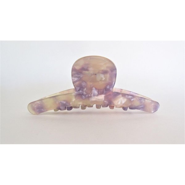 Generic Lavender pink and mixed color marbled design hair claw clip for fine, thin hair
