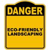 ECO-FRIENDLY LANDSCAPING Danger Yellow Black Aluminum Composite Sign 8.5 x 10 inches