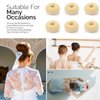 Extra Hair Donut Bun Maker Blonde for Kid, Ring Style Bun, 6PCS Chignon Hair Small Doughnut Shaper for Short and Thin Hair (Small Size, 2.5 Inch/Beige)