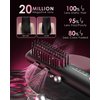 Porta Cordless Hair Straightener Brush, NOVUS Portable Straightening Brush for Travel, Mini Ionic Hot Comb Straightener for Women, Lightweight & Mini to Carry Out, USB Rechargeable, Anti-Scald