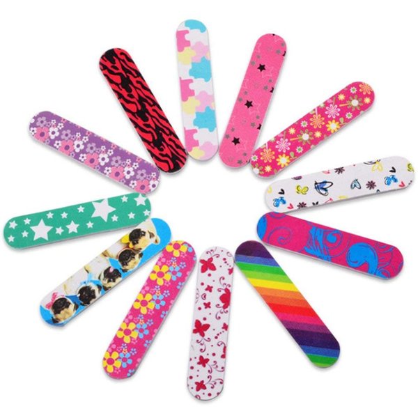 XINGZI 20 Pieces Mini Professional Nail Files Double Sided Emery Boards Nail File and Buffers Pedicure Manicure DIY Nail Tools for Women Girls (Color Random)