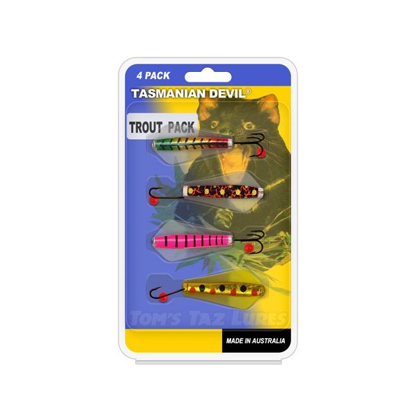 Tom's Taz Lures Trout Multipack - 7 Gram Tasmanian Devil Fishing Lure