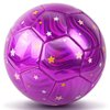 Size 4 Soccer Ball Glitter Pink Purple, Champhox Girls Soccer Ball Size 4, Soccer Beginners Sports Training Ball Outdoors Recreation Ball for Girls Youth Birthday Christmas Back to School Soccer Class