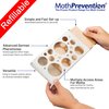 MothPrevention Powerful Moth Traps only for Clothes, Closets | Refillable | 3-Pack | Odor-Free & Natural | Moth Pheromone Traps for House