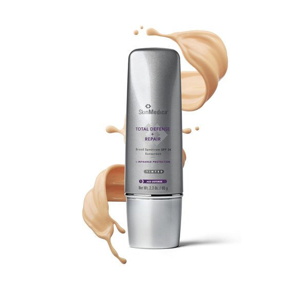 SkinMedica Total Defense + Repair SPF 34 Tinted Sunscreen for Face. This Lightweight, Facial Sunscreen is Ideal for Oily and/or Combination Skin, 2.3 Oz