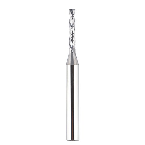 SpeTool Spiral Router Bits Up&Down Compression Bit 1/8 inch Cutting Diameter, 1/4 inch Shank HRC55 Solid Carbide CNC End Mill for Wood Carving Engraving Grinding
