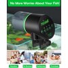 Petbank Automatic Fish Feeder for Aquarium - Auto Fish Food Dispenser Rechargeable for Fish Tank Vacation Fish Feeder Timer with USB Charger Cable (CY-019 Black)