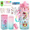 PERRYHOME Decorate Your Own Unicorn Water Bottle Kits for Girls, Unicorn Toys for Girls Age 4-10 Painting Crafts Kit, Fun Arts and Crafts Kits 6-12 Year Old Toddler Girls Birthday Christmas Gifts Toys