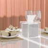 HIIMIEI Acrylic Tissue Box Cover 5.4x5.4x5.4'' Clear Tissue Holder Napkin Dispenser for Home Office Restaurant-Clear