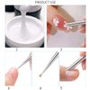 4Pcs Stainless Steel Cuticle Remover Professional Double Head Nail Art Cuticle Pusher Nail Stick Needle Manicure Pedicure Nail Care Tool for Fingernail and Toenail, Silver