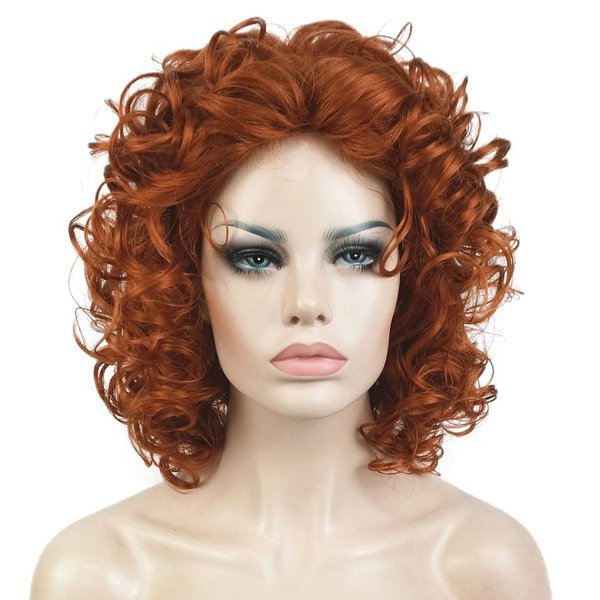 Lydell Short Soft Super Curly Synthetic Wigs Layered Natural Movement 130A Copper Red