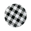 Fun Express BLACK & WHITE BUFFALO PLAID DINNER PLATE - Party Supplies - 8 Pieces