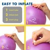 ProBody Pilates Ball Small Exercise Ball, 9 Inch Barre Ball, Mini Soft Yoga Ball, Workout Ball for Stability, Barre, Ab, Core, Physio and Physical Therapy Ball at Home Gym & Office (Aqua)