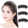 Ericotry 3 Pieces Hair Bun Invisible False Hair Clip Bump It Up Volume Hair Base Fluffy Princess Styling Increased Hair Pad Styling Insert Tool Increased Hair Pad Hair Accessories (Dark Brown)