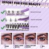 B&Q Eyelash Extension Kit with Bottom Lash Extension 10-18mm 40D D Curl Lash Clusters Kit with Bottom Lashes DIY Lash Extension Kit Bond and Seal Lash Applicator (Kit-40D-D-MIX10-18)