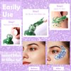 Yosca Body Glitter Gel, 30ML Green Mermaid Face Glitter, Cosmetic Grade Hair Chunky Glitter Lotion for Stage Themed Makeup Mardi Gras Christmas St Patrick Rave Accessories - Lucky Dating