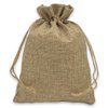 48-Pack 5.5x7.75 Natural Burlap Gift Bags w. Drawstring (Natural Brown, Medium) for Party Favors, Presents or DIY Craft by TheDisplayGuys