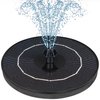 Mademax Upgraded Solar Fountain with 4 Easy Install Nozzle and Fixer, Solar Powered Fountain Pump for Bird Bath, Garden, Pond, Pool, Fish Tank, Outdoor