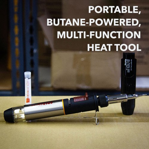 Solder-It SolderPro-120 (PRO-120) Butane Soldering Iron | Cordless and Portable Soldering Gun | Multi-Function Butane Heat Gun | Home Improvement Tools, Auto Repair, and Soldering Kit Essential