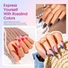 ROSALIND 14PCS Gel Nail Polish Kit with Mini u v Light,9 Colors gel polish Set with Base Coat and Glossy Matte Top Coat Nail art Easy Apply for Women
