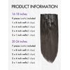 LUVME HAIR Fullness with 1 Pack Silky Straight Clip in Hair Extensions, 16inch 135g 9pcs Natural Black Hair Extensions Real Human Hair for Women