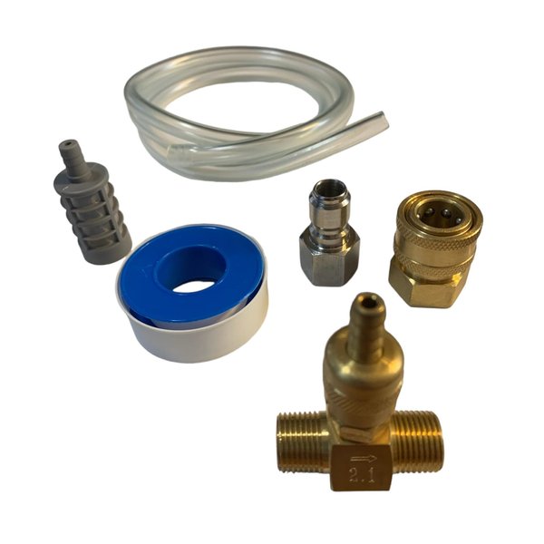 Sellerocity Pressure Washer Chemical Detergent Soap Kit Adjustable Down Stream in Line Injector 3-5 GPM 2.1 Orifice 3/8 Inch NPT Threaded
