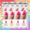 Rainbow Press on Nails Short Almond GLAMERMAID, Acrylic Oval Fake Nails with Checkerboard Rainbow Design Stick Glue on Nails for Women Reusable False Nail Tips with 48Pcs Adhesive Tabs Nail File
