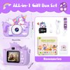 Kids Camera Unicorn Toys for Girls, Digital Camera for Kids Age 3-8 Toddler Travel Toys, Birthday Gift for Girls 3 4 5 6 7 8 Year Old Christmas, HD 1080P Video Camera, 32G SD Card Included (Purple)