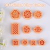 Puocaon Knot Polymer Clay Cutters - 10 Pcs Weave Knot Clay Cutters for Polymer Clay Earrings, Wicker Polymer Clay Cutters for Earrings Jewelry, Rattan Earrings Polymer Clay Cutters