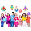 24 Packs Mini Backpack Pop Fidget Bubble Toys, Bulk Robot Classroom Students Prizes Birthday Party Favors Gifts