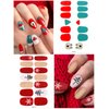 8 Sheets Christmas Nail Stickers Strip Full Nail Wraps Adhesive Nail Polish Stickers with 1Pcs Nail File, Kalolary Deer Snowman Xmas Tree Nail Design Sticker Christmas Nail Decoration Kit