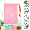 Shappy 8 Pieces Soap Saver Pouch Bar Soap Bags Exfoliating Soap Net Soap Mesh Bags for Shower Soap Holder Bubble Foam Net Soap Pocket for Women Men Girls (Lake Green, Pink, Beige, Brown)